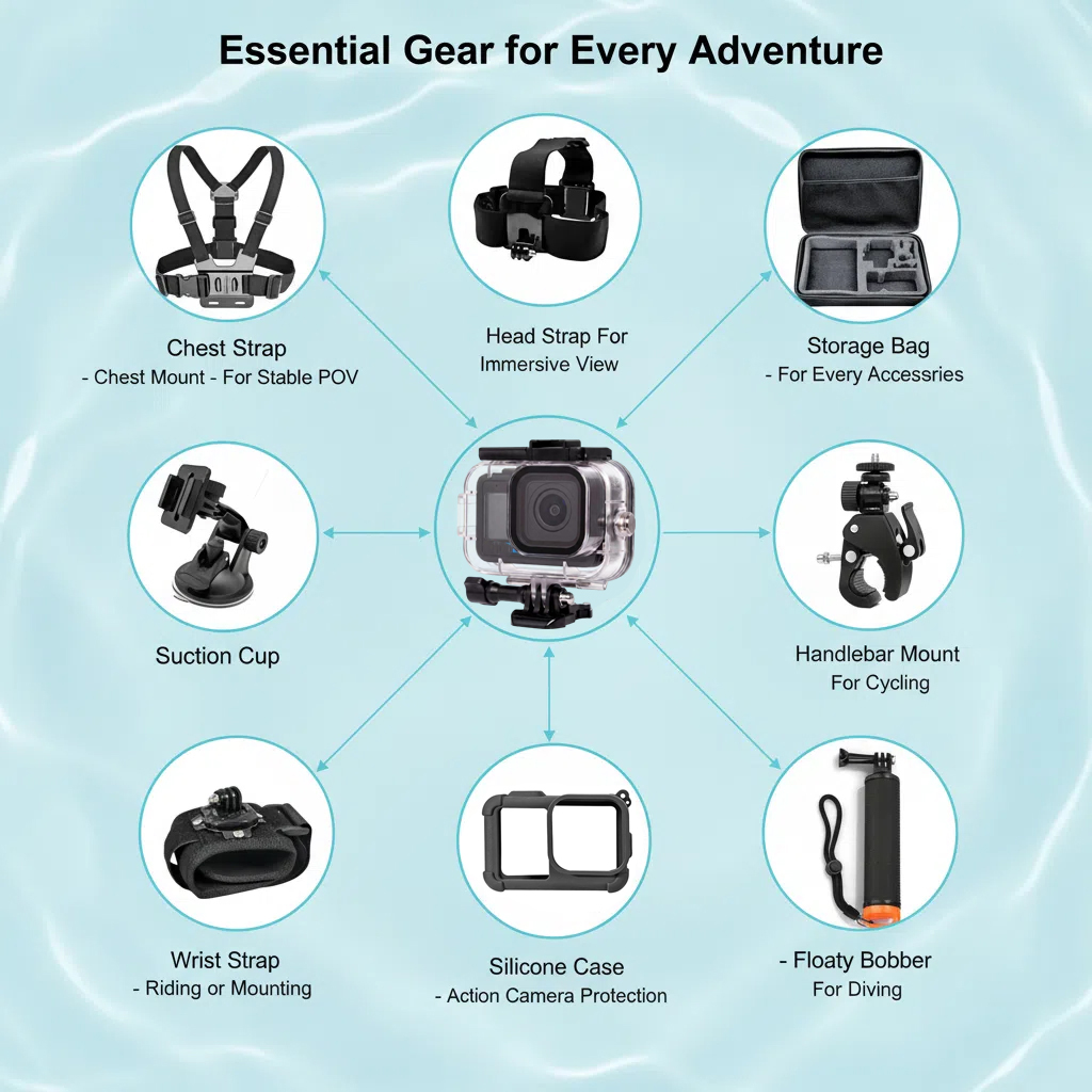 Комплект аксессуаров для GoPro – обзор и цена Camera Wrist Strap
